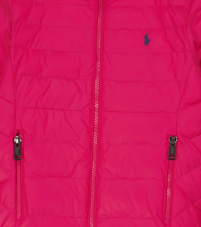 Shop Polo Ralph Lauren Quilted Nylon Jacket In 粉红色
