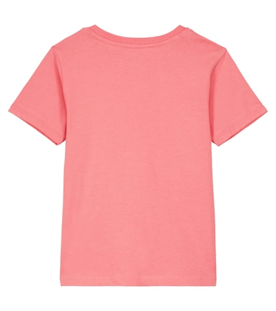 Shop Polo Ralph Lauren Printed Cotton T-shirt In 粉红色