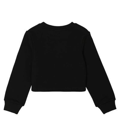 Shop Balmain Logo Cotton Sweatshirt In 黑色