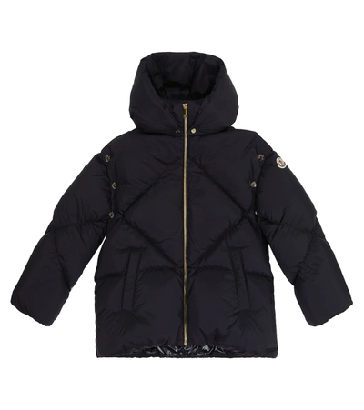 Shop Moncler Gulsen Hooded Down Jacket In 蓝色