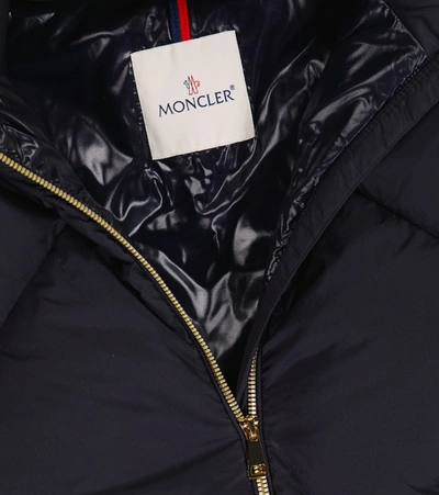 Shop Moncler Gulsen Hooded Down Jacket In 蓝色