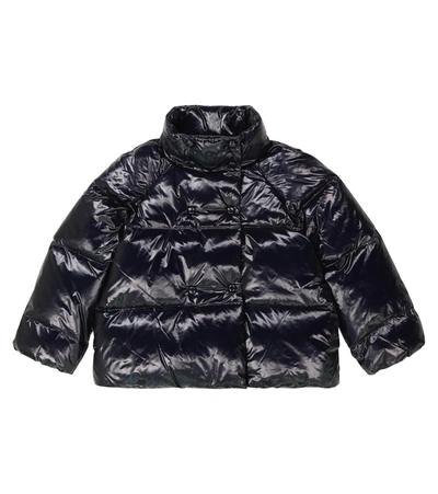 Shop Emporio Armani Quilted Down Puffer Jacket In 蓝色