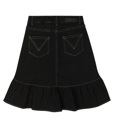 Shop Molo Belinda Denim Skirt In 黑色
