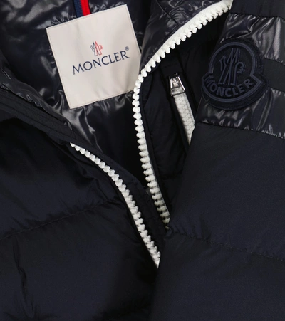 Shop Moncler Delaume Hooded Jacket In 蓝色