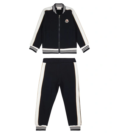 Shop Moncler Cotton Tracksuit In 蓝色