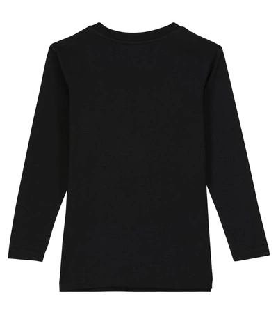 Shop Moschino Logo Stretch-cotton Dress In 黑色