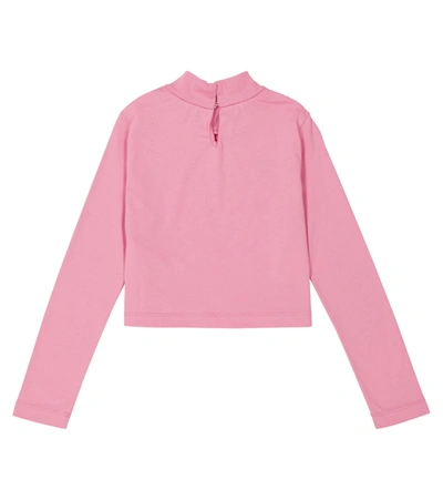 Shop Fendi Logo Turtleneck Sweater In 粉红色