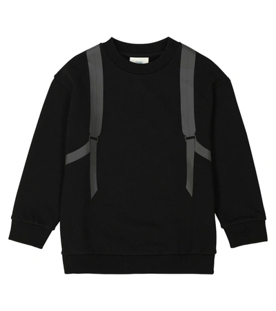 Shop Fendi Printed Cotton Jersey Sweatshirt In Black
