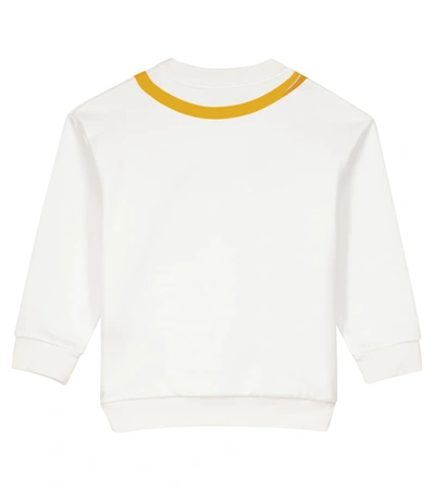 Shop Fendi Printed Cotton Jersey Sweatshirt In 白色