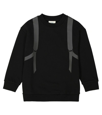 Shop Fendi Printed Cotton Jersey Sweatshirt In 黑色