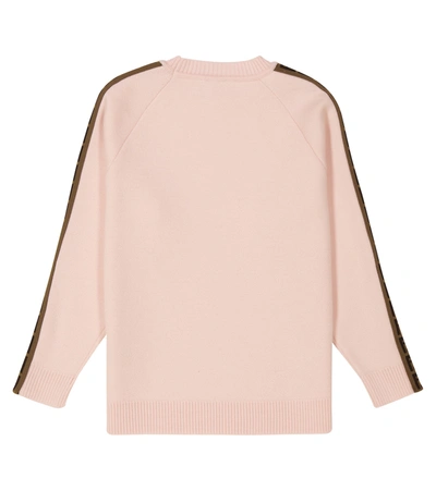 Shop Fendi Ff Cotton Sweater In 粉红色