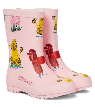 Shop Stella Mccartney Doodle Poodles Printed Rainboots In 粉红色