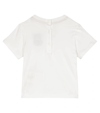 Shop Fendi Baby Logo Stretch-cotton T-shirt In White