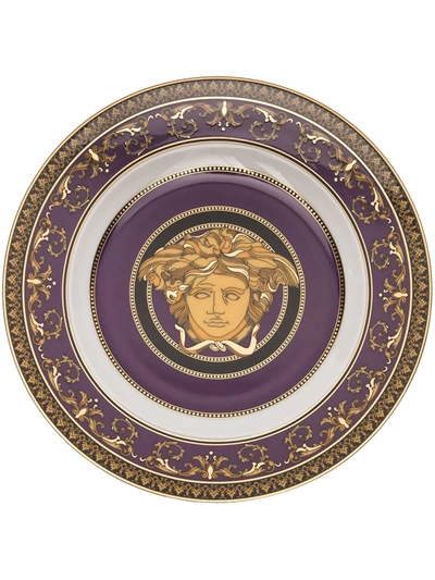 Shop Versace Medusa Marine Plate (18cm) In Purple