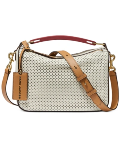Shop Marc Jacobs The Box 23 Leather Crossbody In Ivory Multi