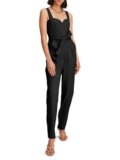 Shop A.l.c Women's Cyprus Linen Jumpsuit In Black