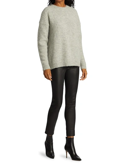 Shop Saks Fifth Avenue Collection Fuzzy Alpaca-blend Sweater In Pelican Grey