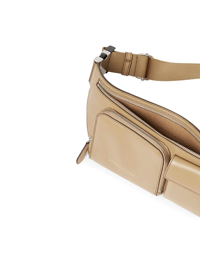 Shop Stella Mccartney Logo Belt Bag In Sand