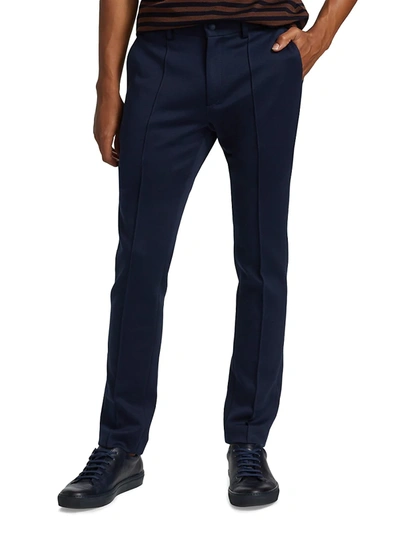 Shop Saks Fifth Avenue Men's Slim-fit Pintuck Dress Pants In Navy