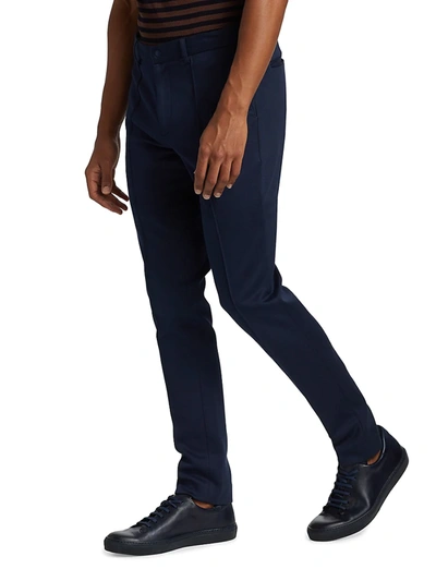 Shop Saks Fifth Avenue Men's Slim-fit Pintuck Dress Pants In Navy