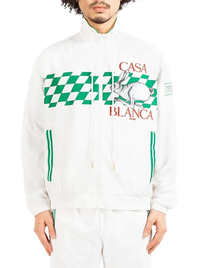 Shop Casablanca Grand Prix Casa Sport Track Jacket In White