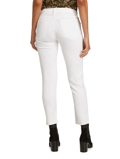 Shop Rag & Bone Women's Dre Low-rise Distressed Stretch Slim-fit Boyfriend Jeans In White
