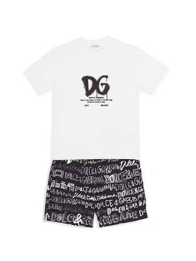 Shop Dolce & Gabbana Little Boy's & Boy's Shorts In Black