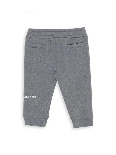 Shop Dolce & Gabbana Baby's Logo Cotton Sweatpants In Grey