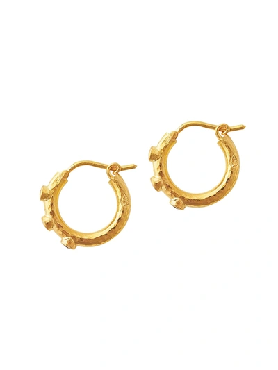 Shop Elizabeth Locke Women's 19k Yellow Gold & Diamond Hoop Earrings