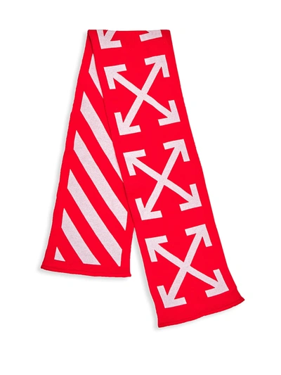 Shop Off-white Kid's Arrows Scarf In Red