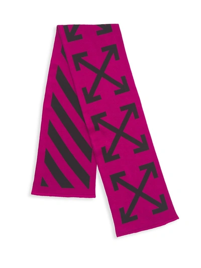 Shop Off-white Kid's Arrows Scarf In Pink