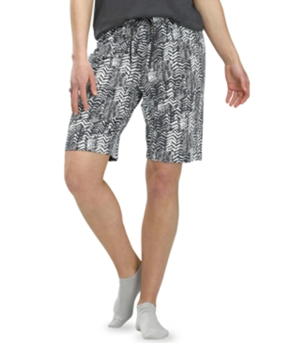 Shop Hue Printed Classic Pajama Bermuda Shorts In Asphalt