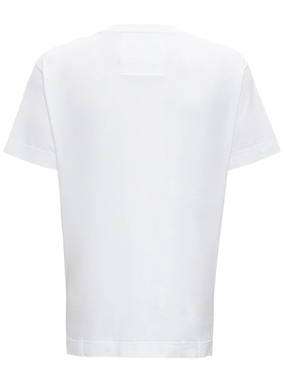 Shop Givenchy White Cotton T-shirt With Micro Logo