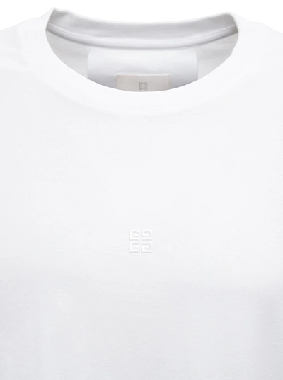 Shop Givenchy White Cotton T-shirt With Micro Logo