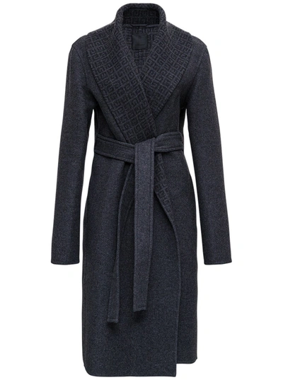 Shop Givenchy Wool And Cashmere 4g Long Coat In Grey