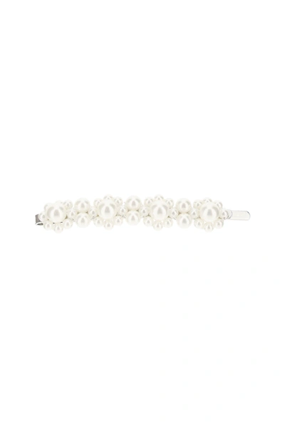 Shop Simone Rocha Flower Hair Clip In White