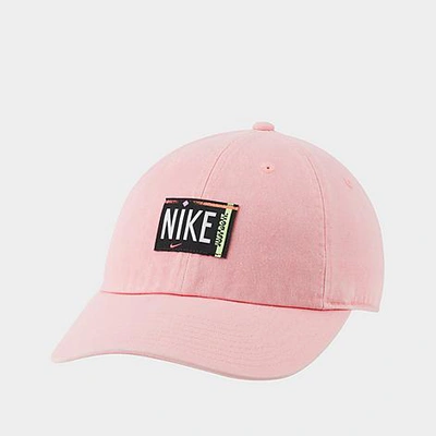 Shop Nike Sportswear Washed Heritage86 Strapback Hat In Sunset Pulse