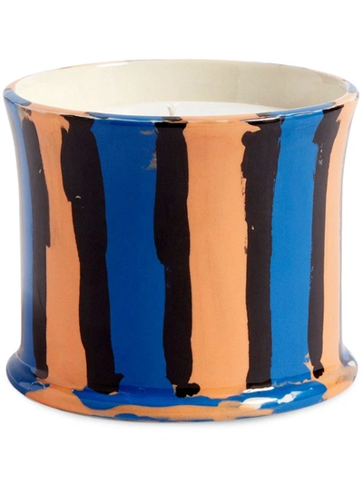 Shop Hay Stripe Scented Candle In Blau