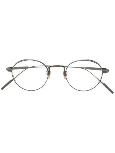 Shop Gentle Monster Liberty X D01 Round Frame Glasses In Grau