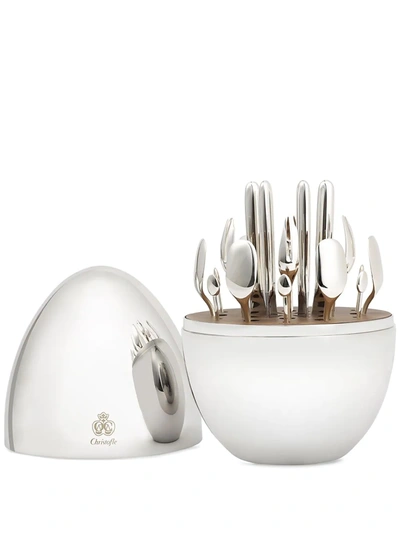 Christofle Mood Party 24-piece Silver-plated Flatware Set In Silver