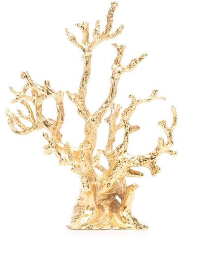 Shop Goossens Coral Candle Holder In Gold