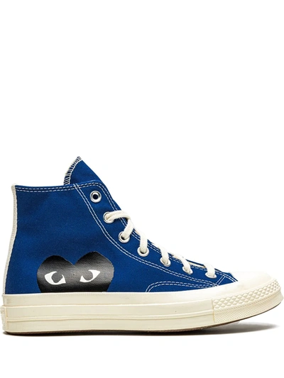 Shop Converse Comme Des Garçons Play Chuck 70 High "blue Quartz" Sneakers