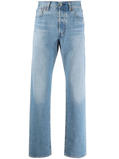 Shop Levi's Light-wash Straight-leg Jeans In Blau