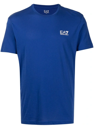 Shop Ea7 Logo-print T-shirt In Blau