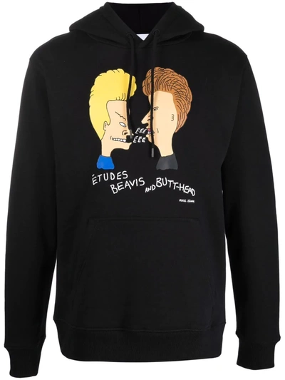 Shop Etudes Studio Beavis & Butthead Print Hoodie In Schwarz