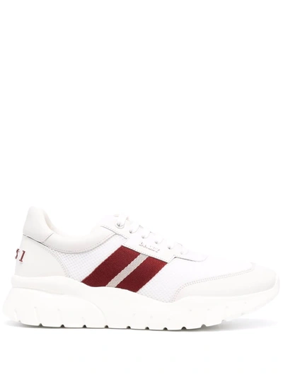 Shop Bally Blerry Low-top Leather Sneakers In Weiss
