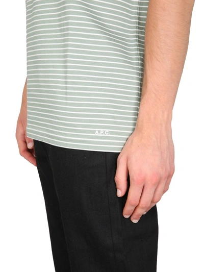 Shop Apc Crew Neck T-shirt In Green