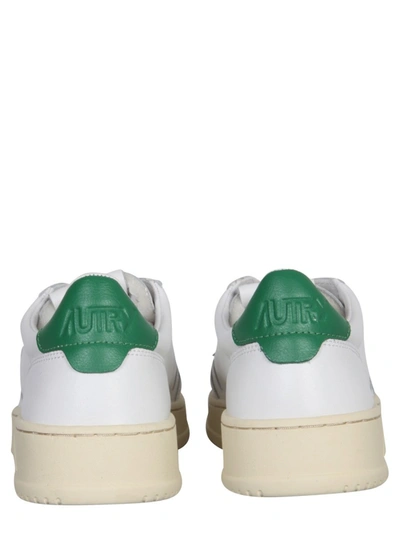 Shop Autry Leather Sneakers In Green