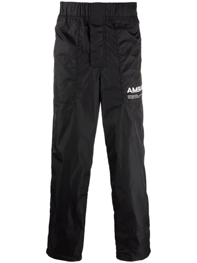 Shop Ambush Logo-print Leg Trousers In Black