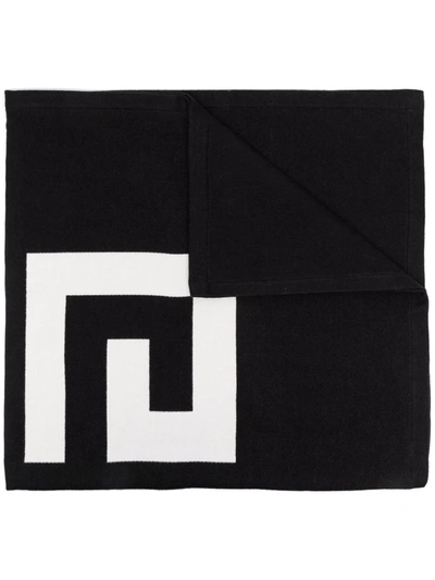 Shop Givenchy Logo-print Knitted Scarf In Schwarz